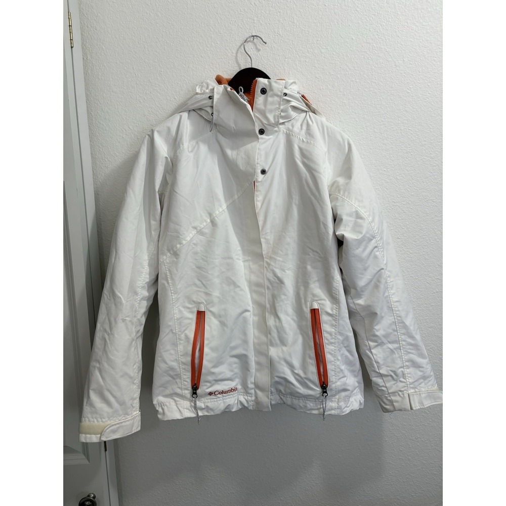 COLUMBIA Powderkeg Interchange 3-in-1 Ski Snowboarding Coat Women's S White Omni